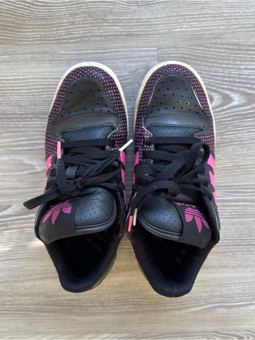 Adidas Women’s Black & Pink Low-Top Athletic Sneakers